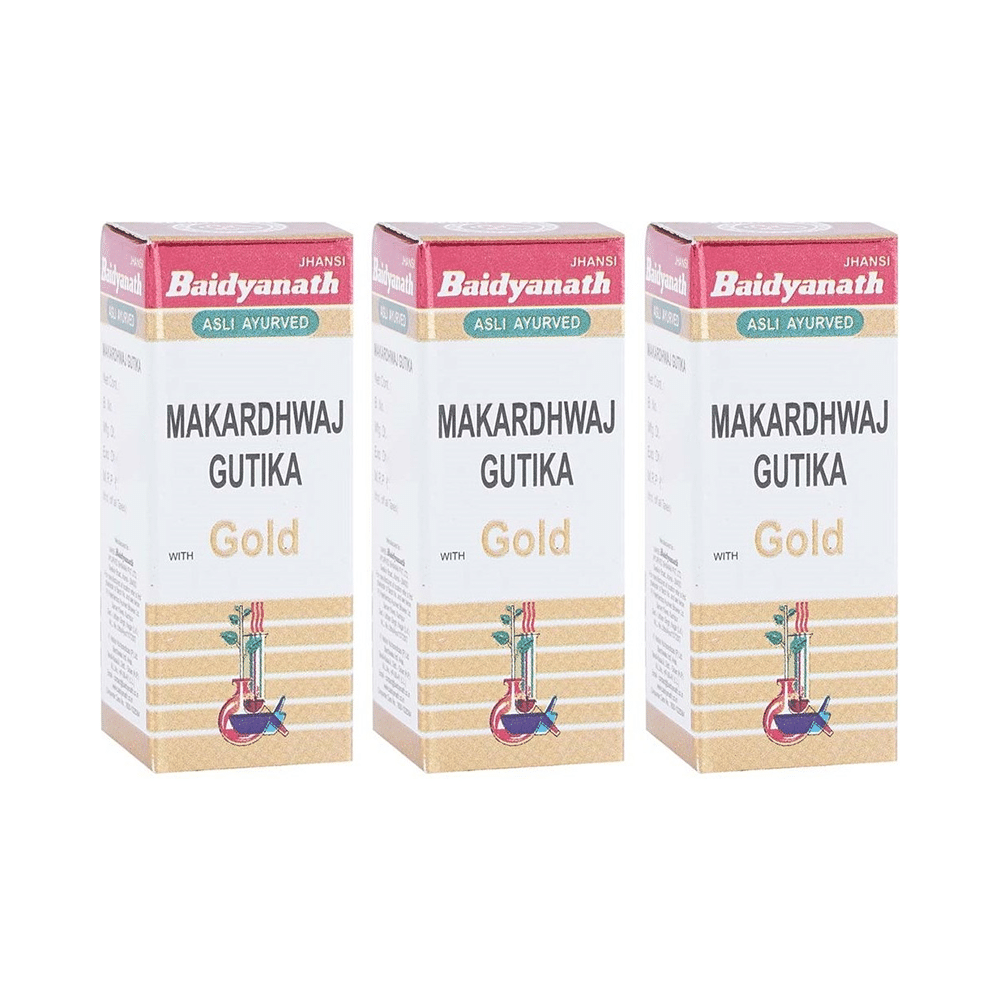 Baidyanath  Makardhwaj Gutika with Gold Tablet (1gm Each)