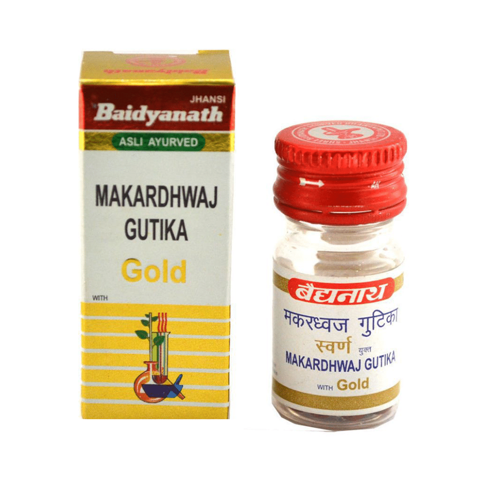 Baidyanath  Makardhwaj Gutika with Gold Tablet (1gm Each) - Image 4