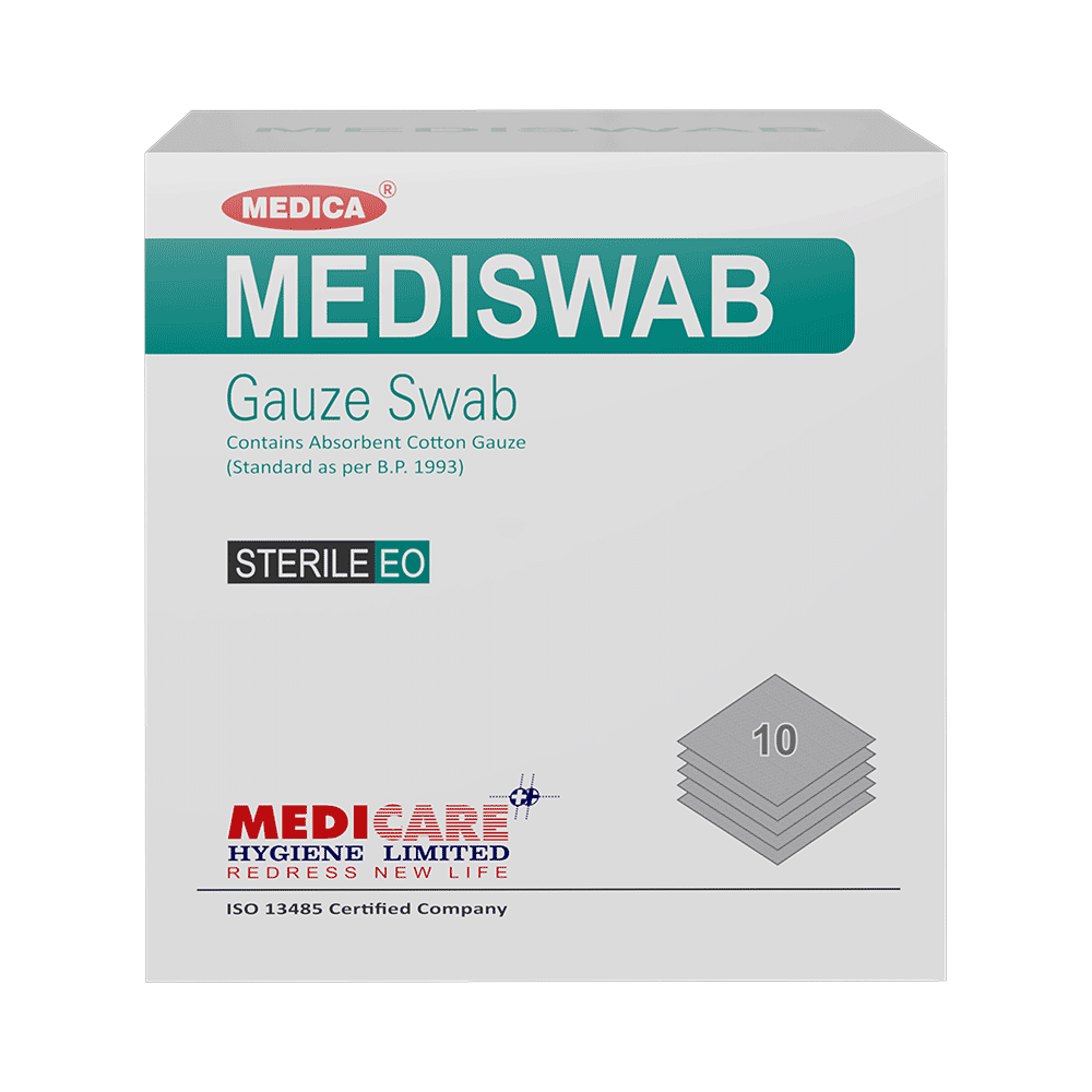 Medica Mediswab Gauze Swab Sterile E/O 7.5cm x 7.5cm x 8ply
