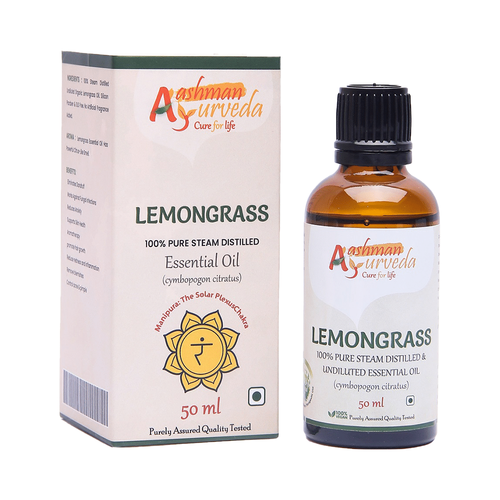 Aashman Ayurveda 100% Pure Steam Distilled Essential Oil Lemongrass - Image 3