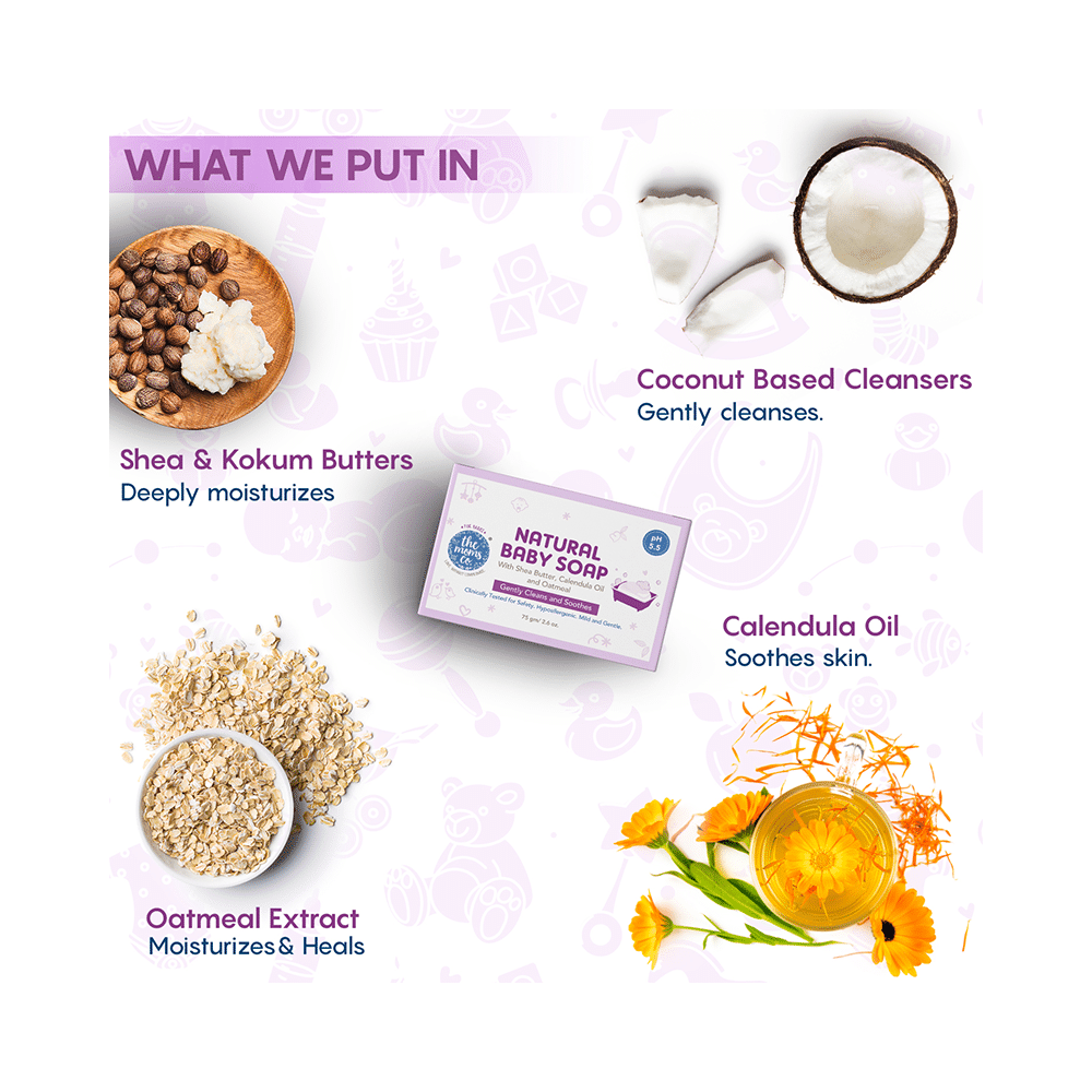 The Moms Co. Natural Baby Soap (75gm Each) - Image 3