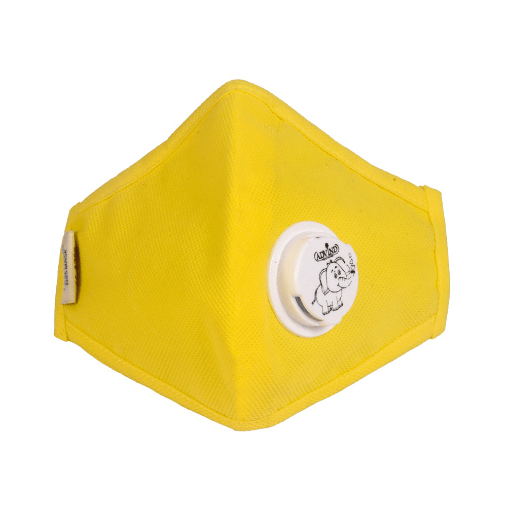 Advind Healthcare Smog Guard N95 Kids Mask with One Valve Small 6-10 Years Yellow - Image 3