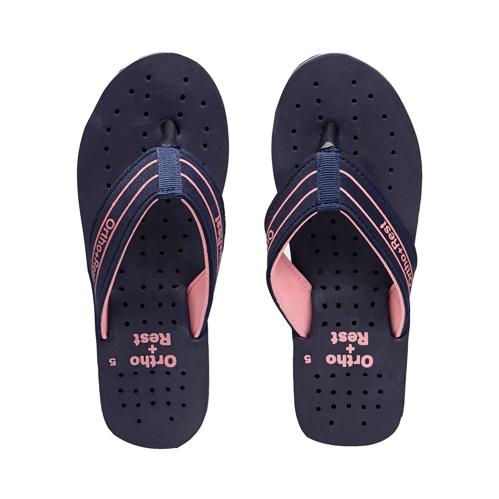 Ortho + Rest L331 Extra Soft Flip Flop Orthopedic Slippers for Women & Girls Blue 7 - Image 1