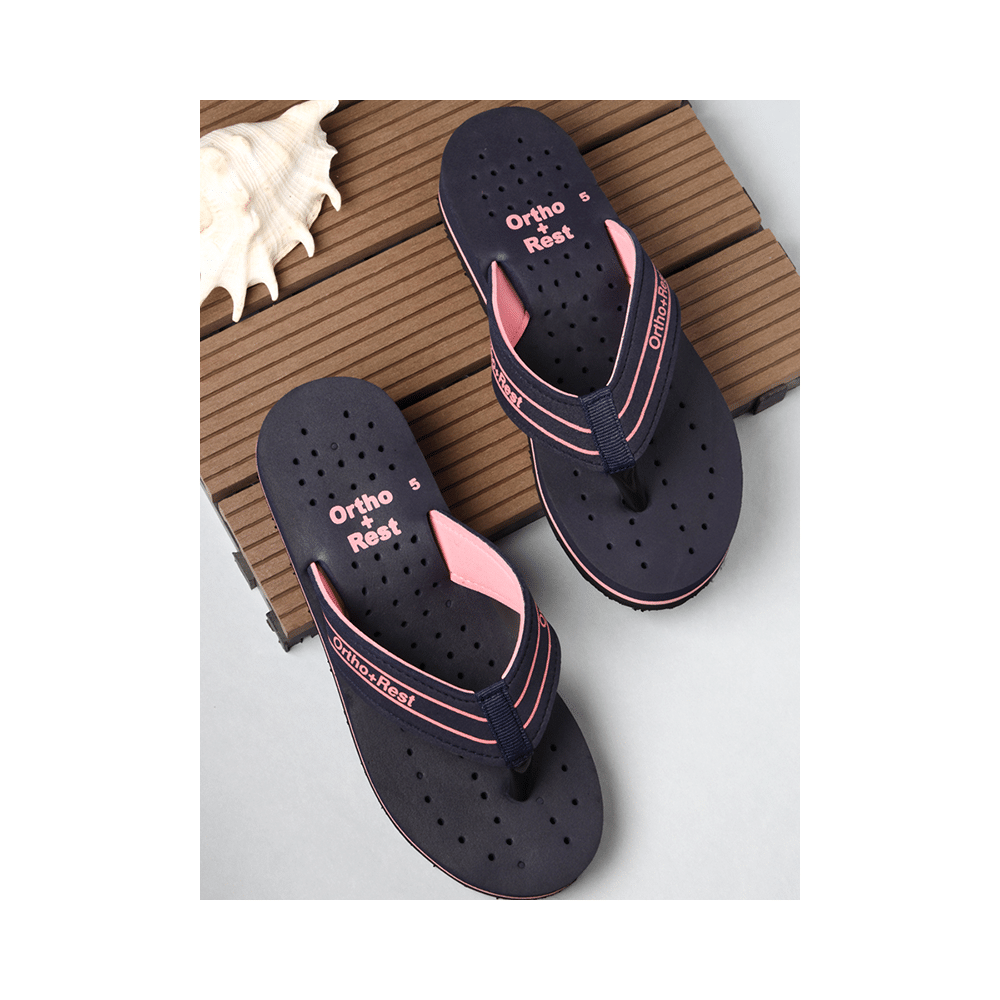 Ortho + Rest L331 Extra Soft Flip Flop Orthopedic Slippers for Women & Girls Blue 7 - Image 4