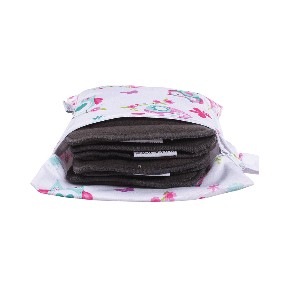 Polka Tots Wet Cloth Pouch Bag Owl Bird Design 30 X 40 cm - Image 3