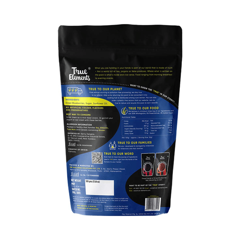 True Elements Dried Blueberries for Healthy Heart and Antioxidant Support - Image 2