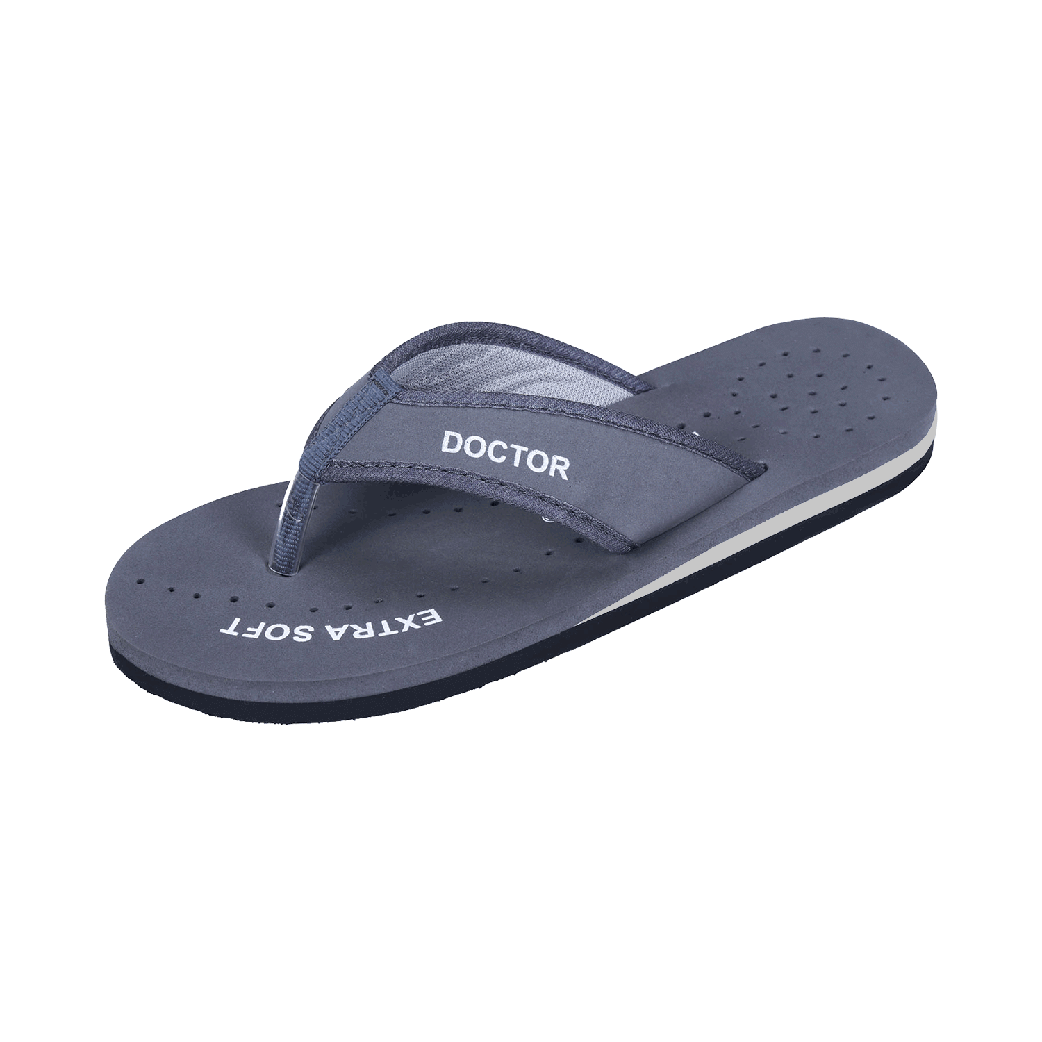 Doctor Extra Soft D 22 Diabetic Pregnancy Non Slip Lightweight Comfortable Slippers for Women Grey 8 - Image 1