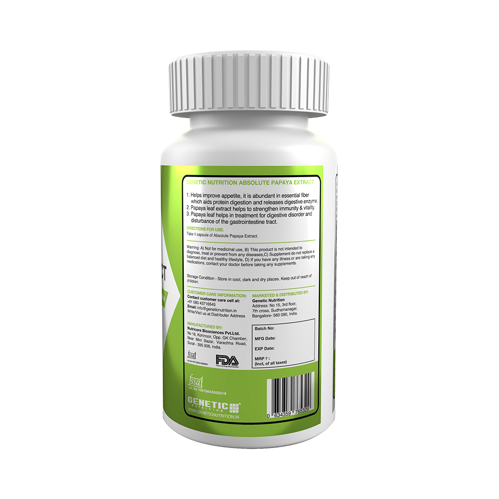 Genetic Nutrition Absolute Papaya Extract Capsule - Image 2