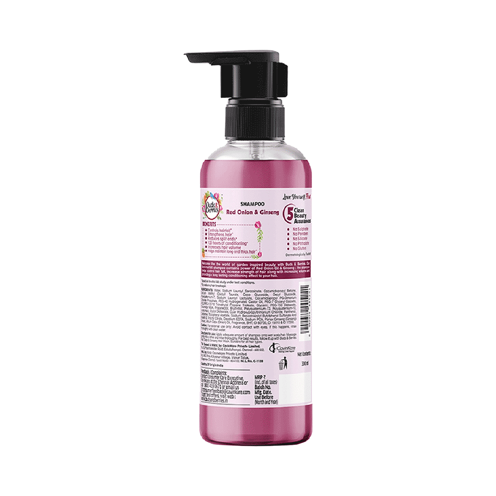 Buds & Berries Anti-Hairfall Shampoo Red Onion and Ginseng - Image 2