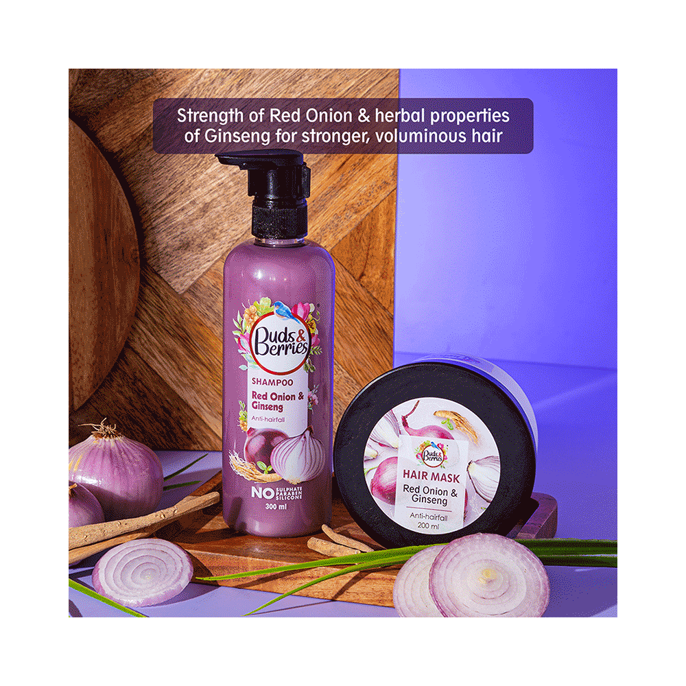 Buds & Berries Anti-Hairfall Shampoo Red Onion and Ginseng - Image 7