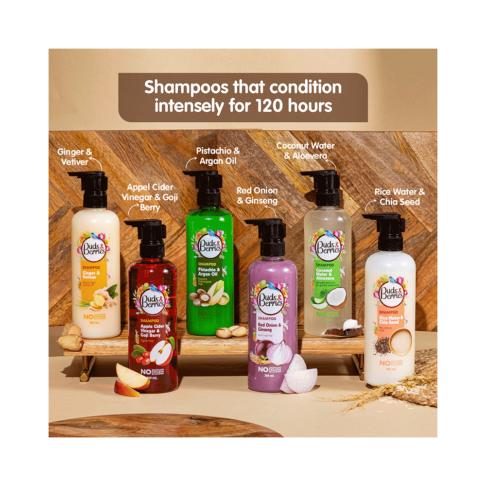 Buds & Berries Anti-Hairfall Shampoo Red Onion and Ginseng - Image 8