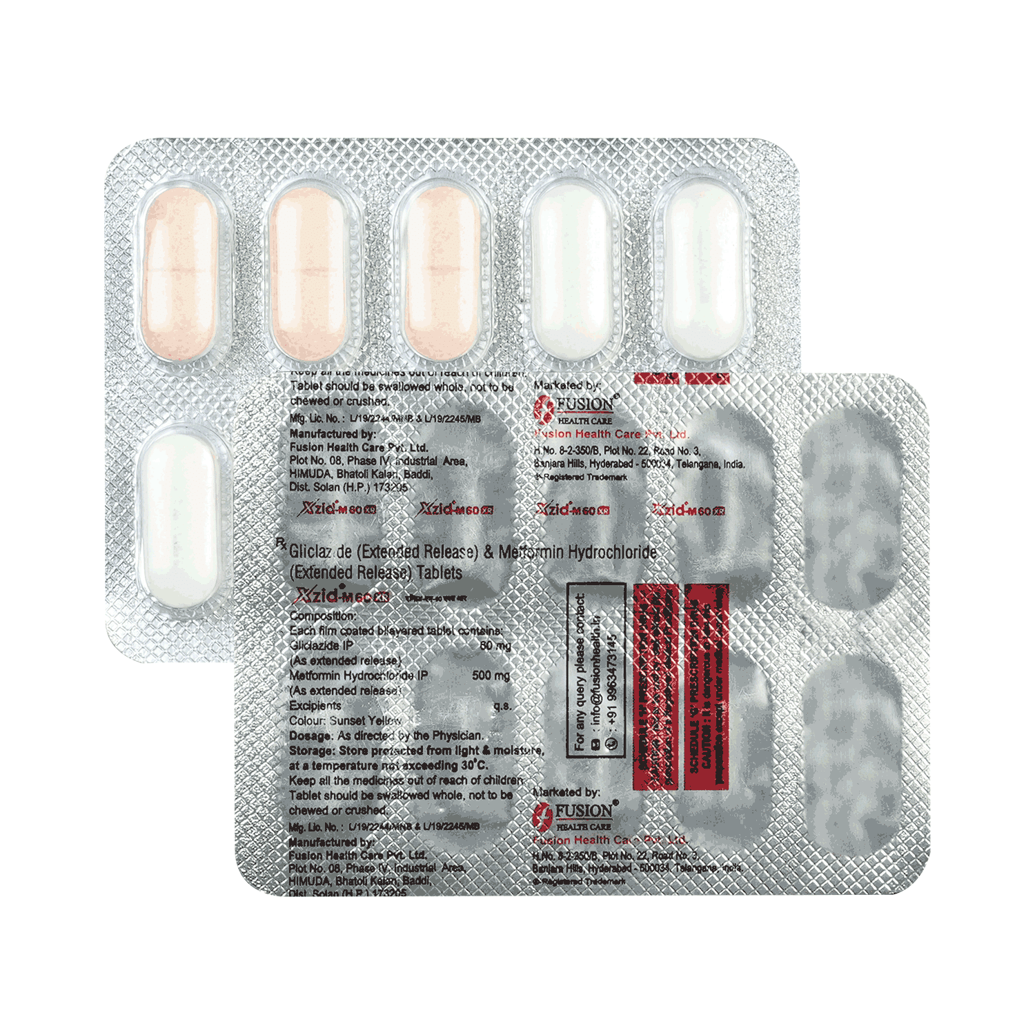 Xzid M 60mg/500mg Tablet ER - Image 1