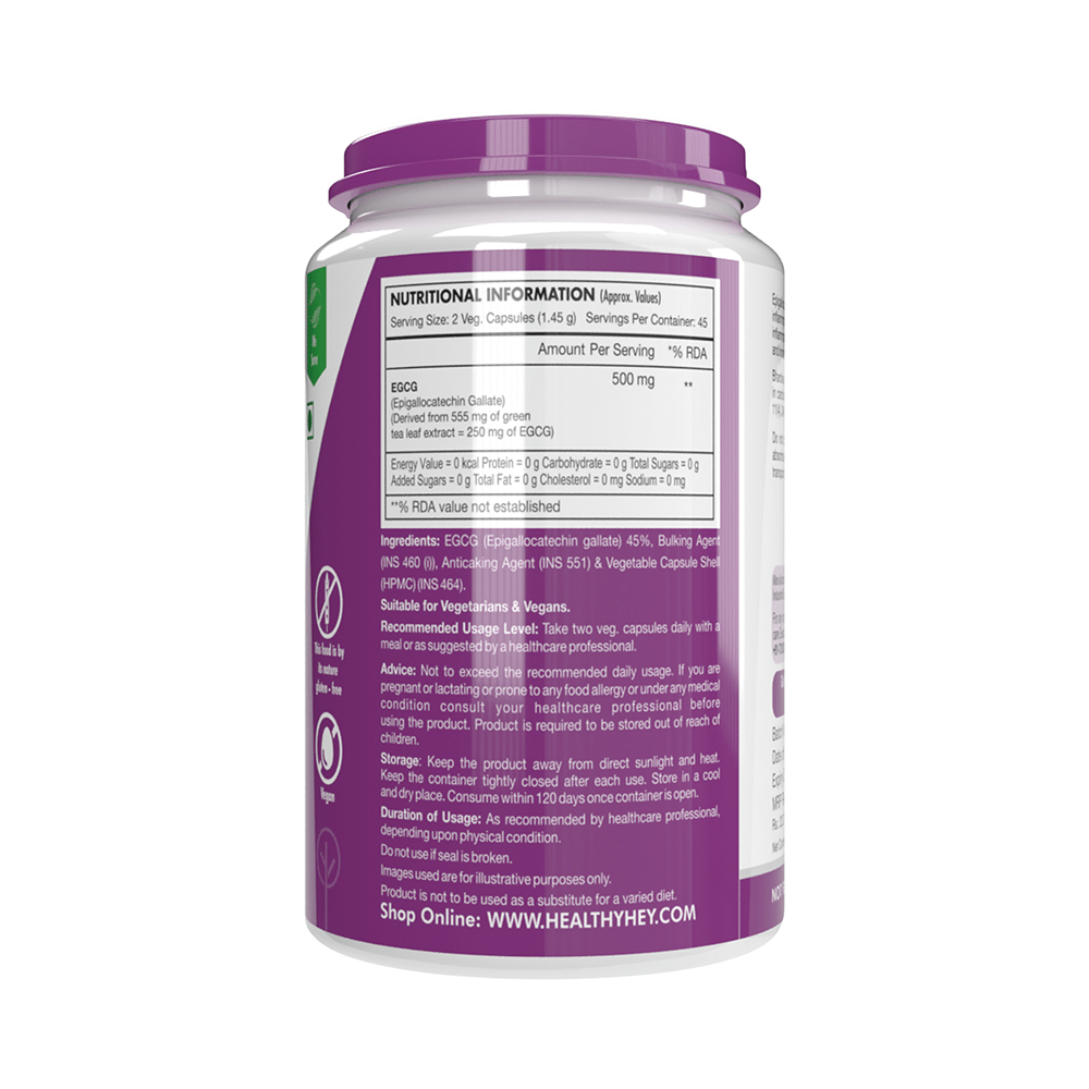HealthyHey Nutrition EGCG (Epigallocatechin Gallate) Vegetable Capsule - Image 2