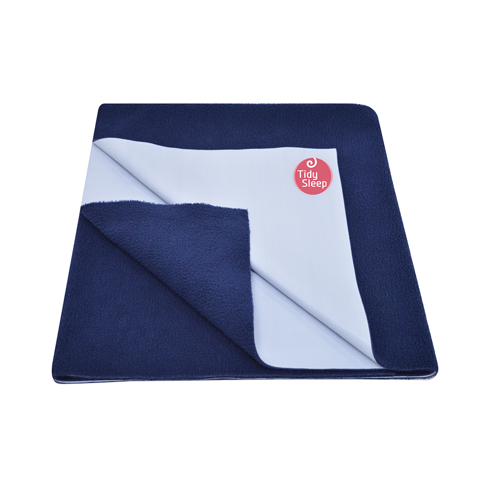 Tidy Sleep Water Proof & Washable Baby Care Dry Sheet & Bed Protector XL Navy Blue - Image 1