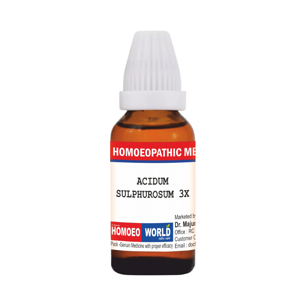 Dr. Majumder Homeo World Acidum Sulphurosum Dilution (30ml Each) 3X