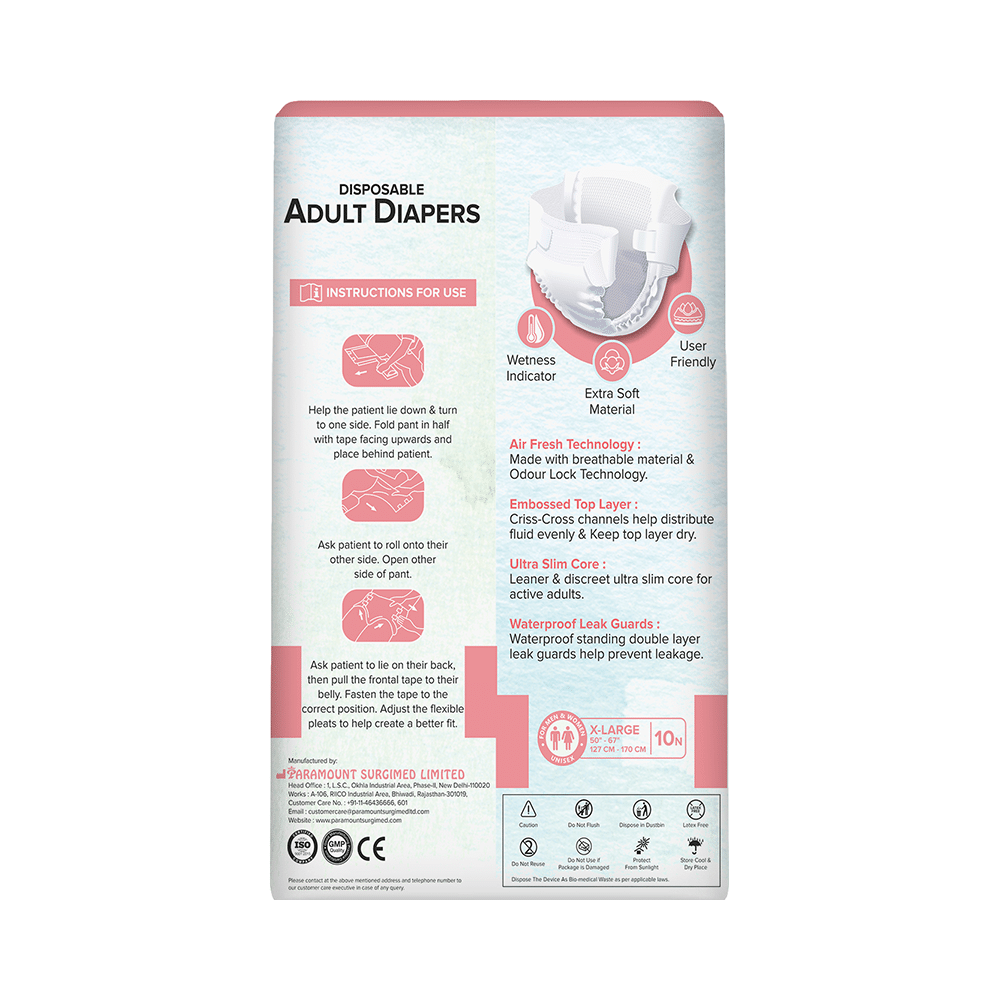 Arokleen Disposable Adult Diaper (10 Each) XL - Image 2