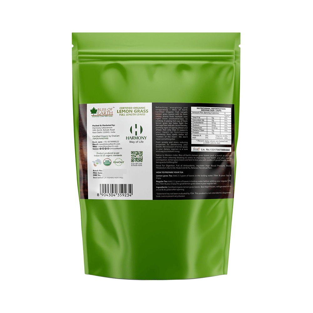 Bliss of Earth Certified Organic Lemon Grass Full Length Leaves - Image 2