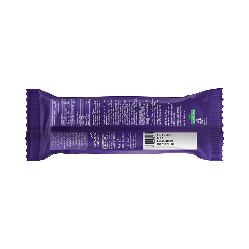 CaliBar Protein Crispy Bar (65gm Each) 3 Almond Choco & 3 Banana Binge - Image 6
