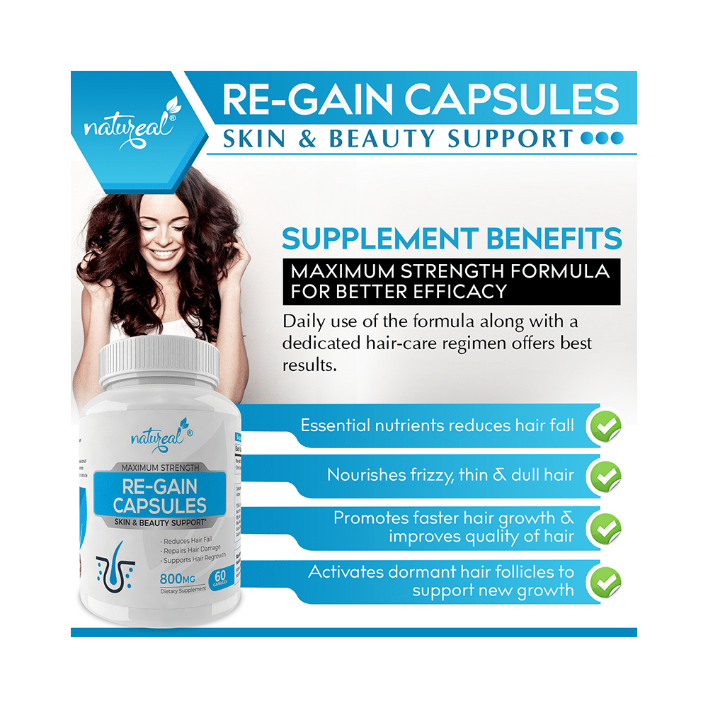 Natureal Re-Gain 800mg Capsule - Image 5