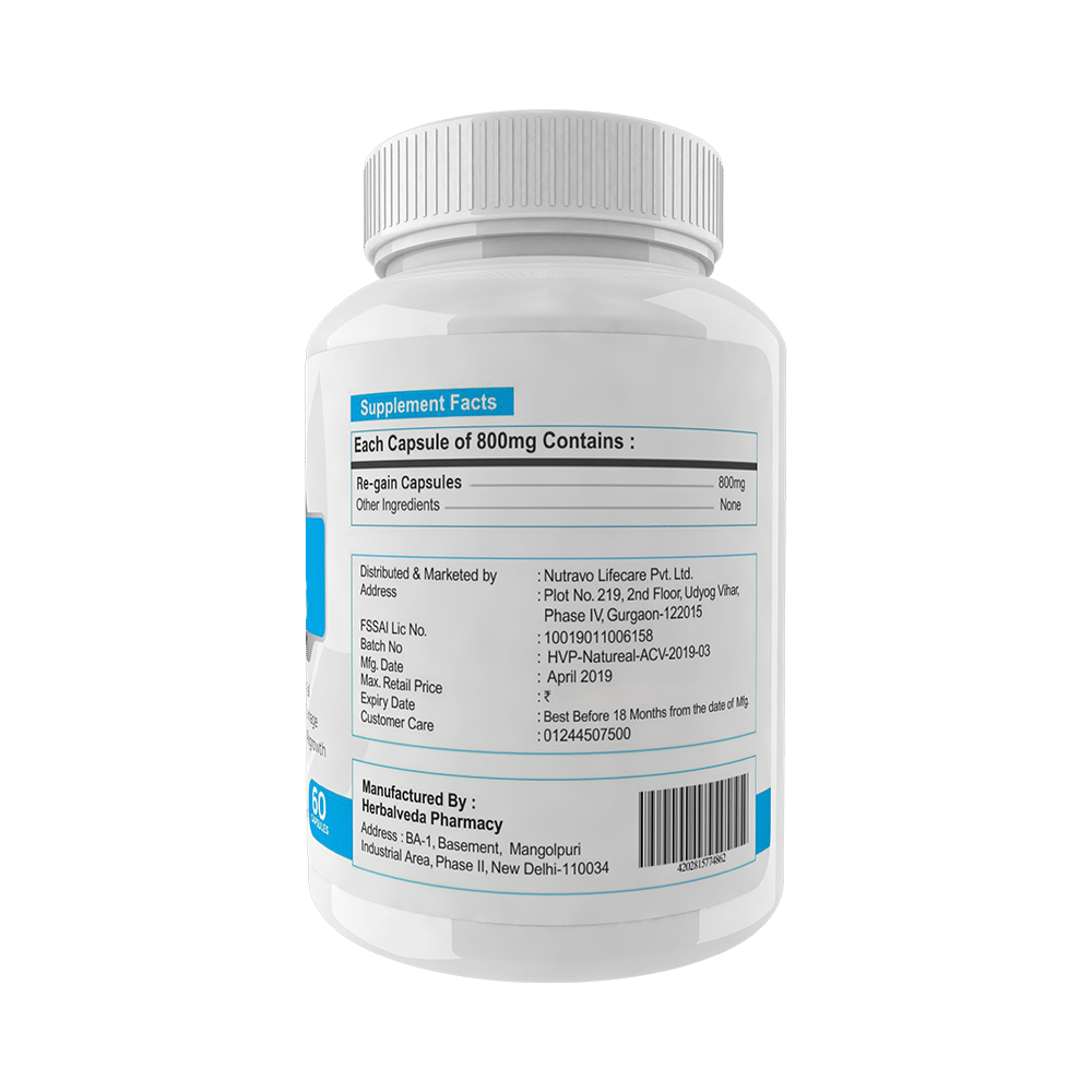Natureal Re-Gain 800mg Capsule - Image 2