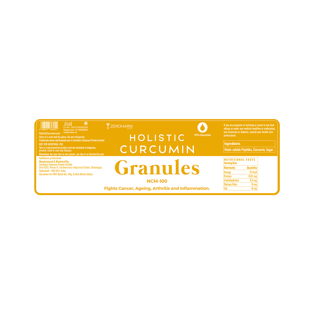 Zeroharm Sciences Holistic Curcumin Granules NCM 100 - Image 7