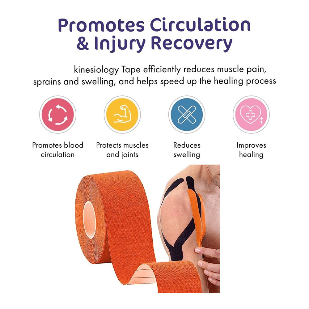 Healthtrek Kinesiology Tape for Physiotherapy  Orange - Image 8
