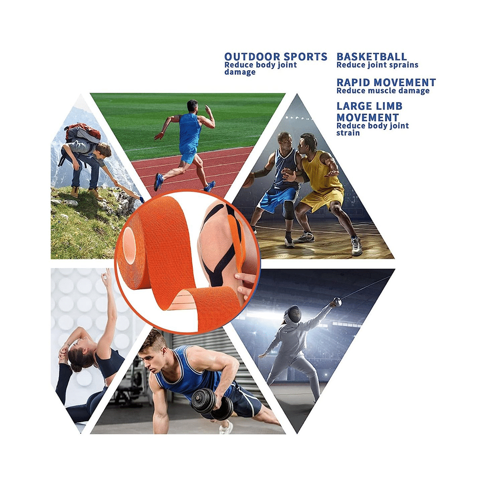 Healthtrek Kinesiology Tape for Physiotherapy  Orange - Image 9