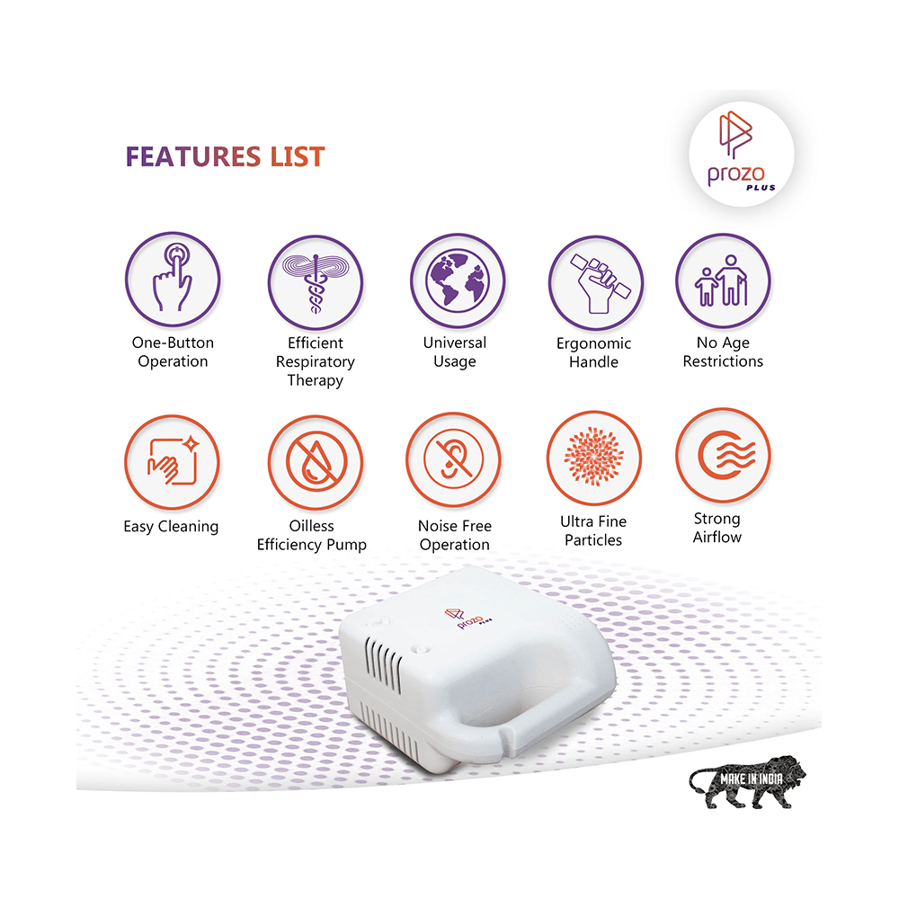 Prozo Plus Compact Compressor Nebulizer with Mask - Image 4