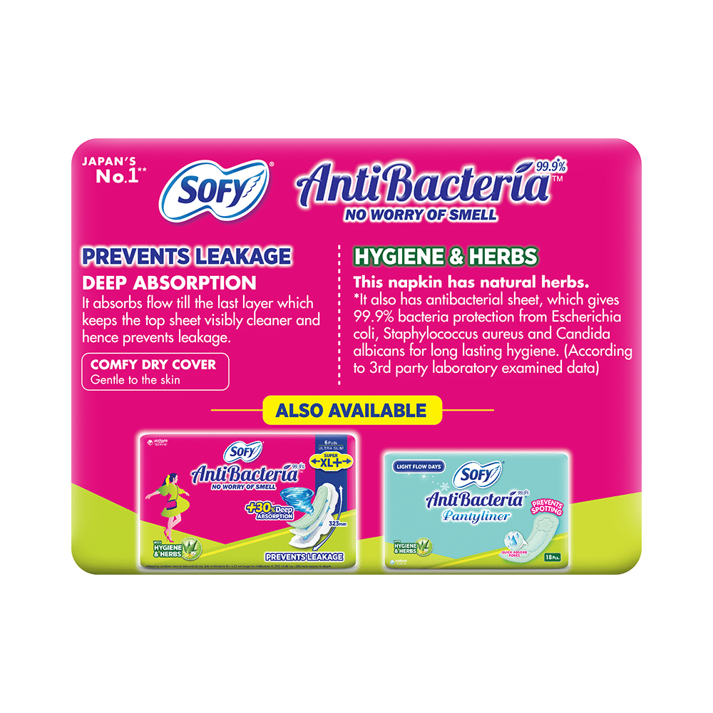 Sofy AntiBacteria 99.9% Sanitary Pads Extra Long - Image 2
