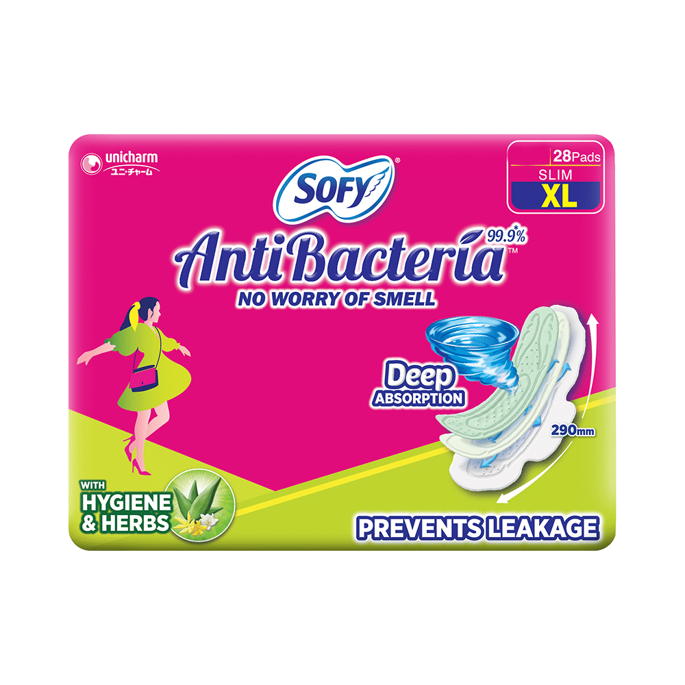 Sofy AntiBacteria 99.9% Sanitary Pads Extra Long - Image 1