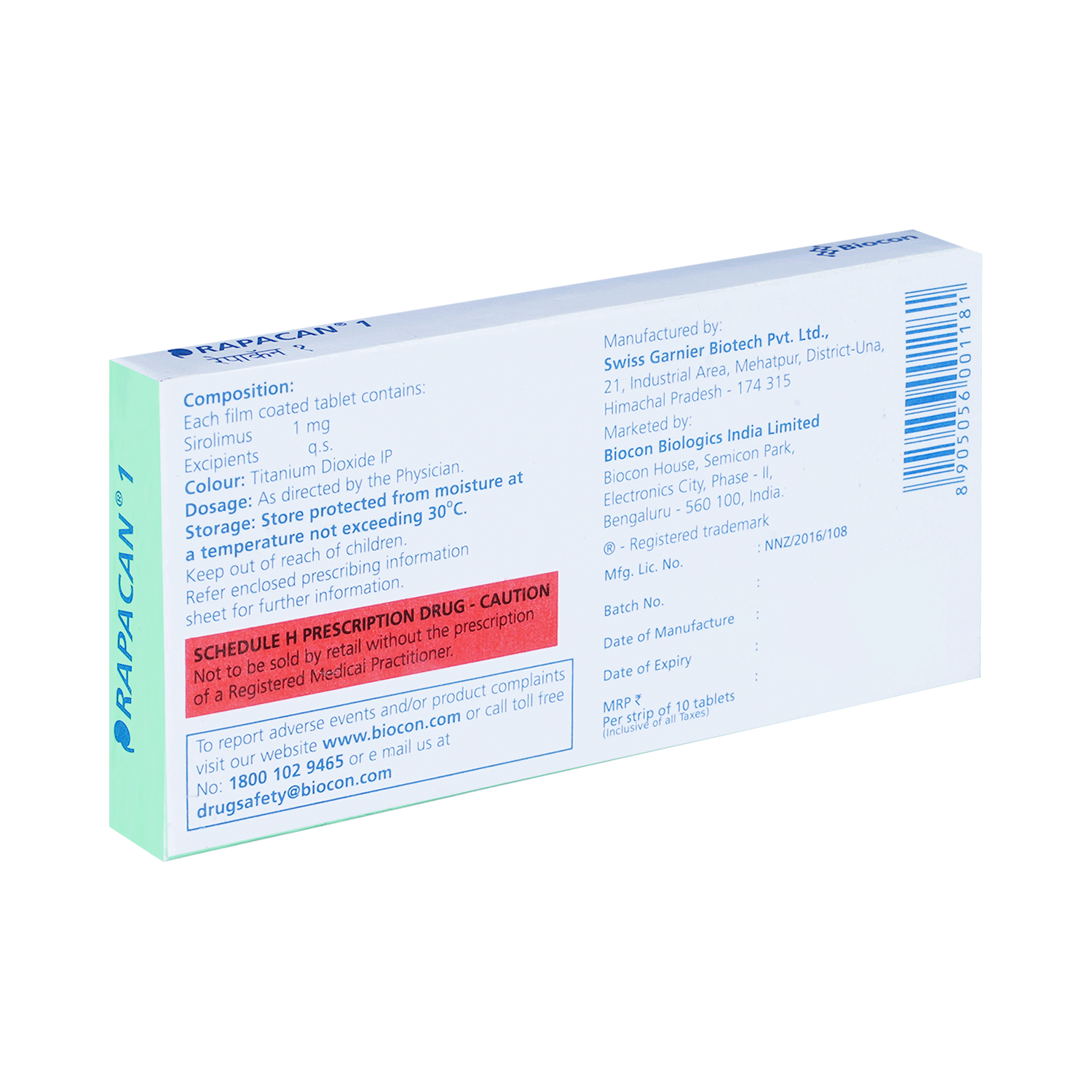 Rapacan 1mg Tablet - Image 3