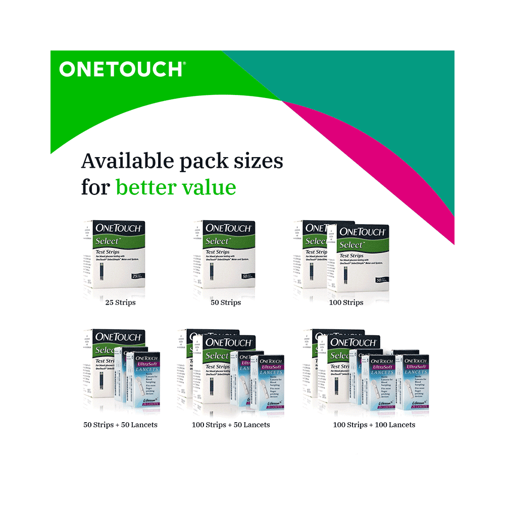 OneTouch Select Test Strip (Only Strips) | Diabetes Monitoring Devices | For use with OneTouch Select Simple Glucometer - Image 7