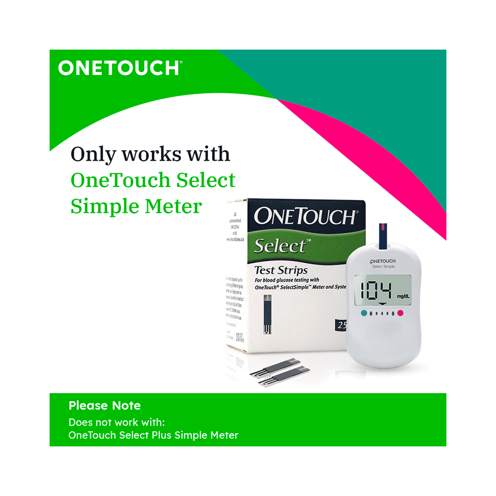 OneTouch Select Test Strip (Only Strips) | Diabetes Monitoring Devices | For use with OneTouch Select Simple Glucometer - Image 4