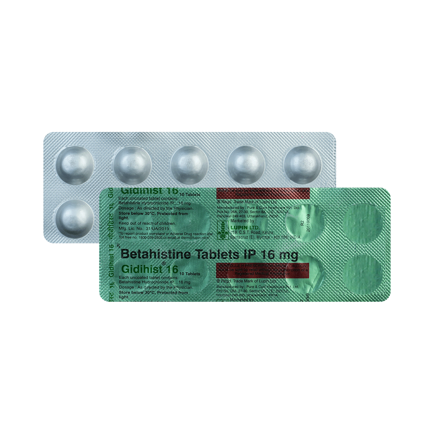 Gidihist 16mg Tablet - Image 1
