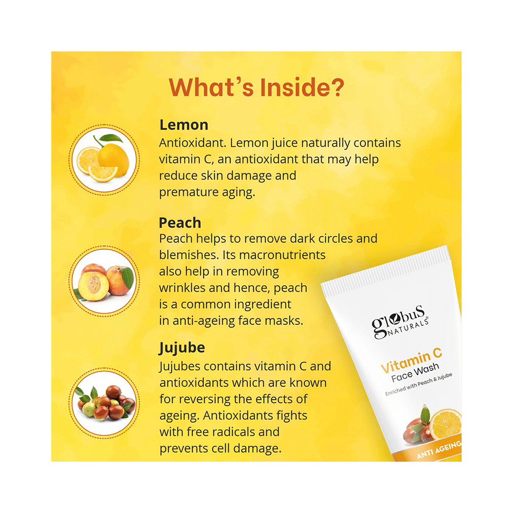 Globus Naturals Vitamin C Face Wash(75gm Each) - Image 4