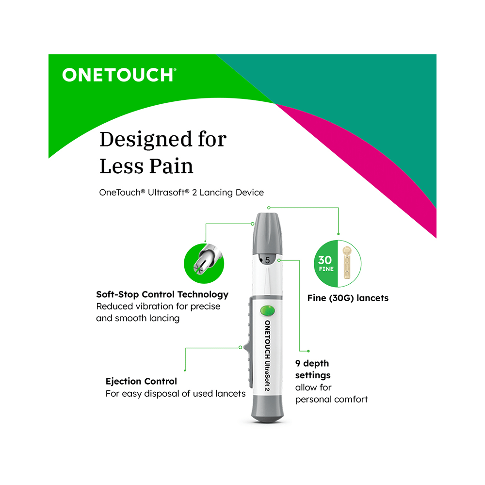 OneTouch Combo Pack of Select Plus Simple Glucometer with 10 Free Strips Black & Select Plus Test Strip (Only Strips) Test Strip Green - Image 6