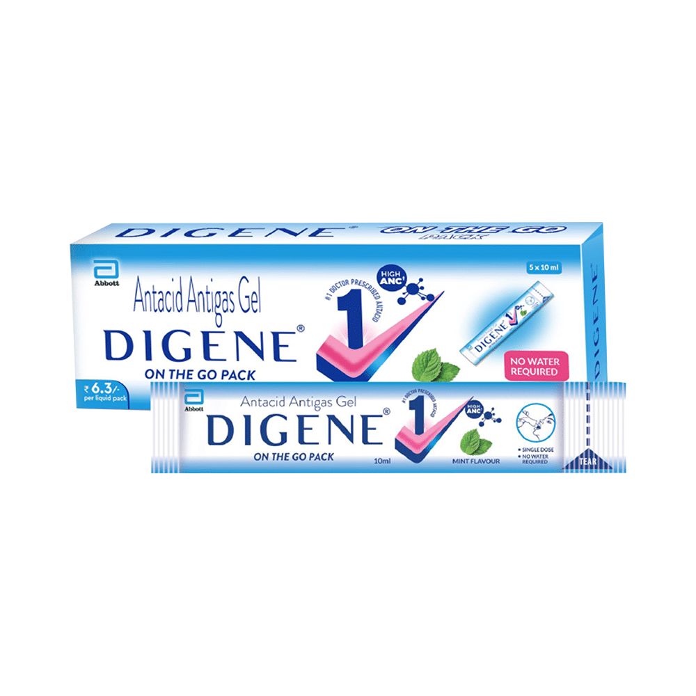 Digene Gel On The Go Stick Pack (10ml Each) Mint - Image 1