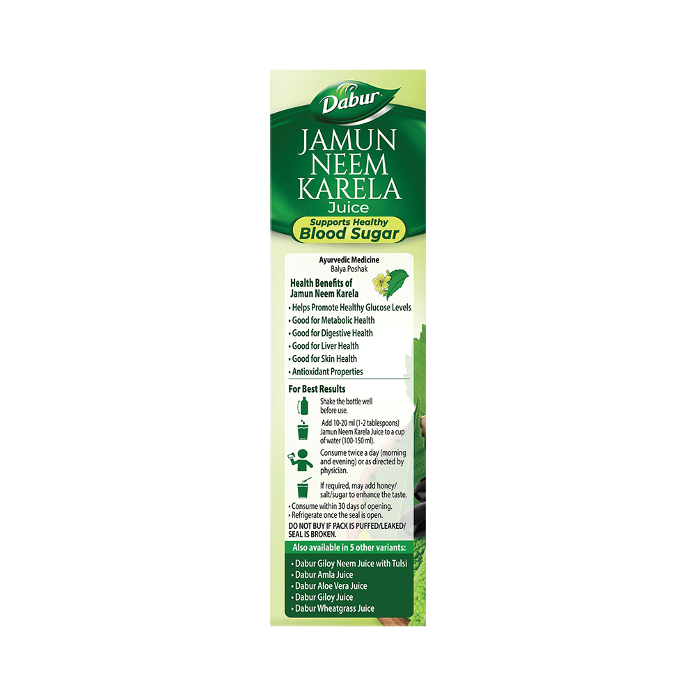 Dabur Jamun Neem Karela Ayurvedic Juice | For Healthy Glucose Levels, Digestion, Metabolism & Immunity - Image 2