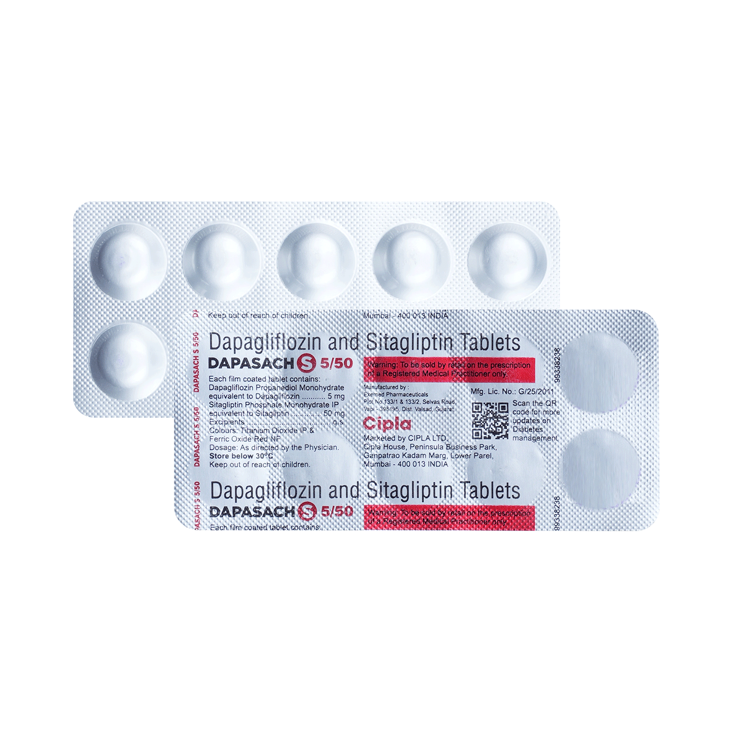 Dapasach S 5mg/50mg Tablet - Image 1