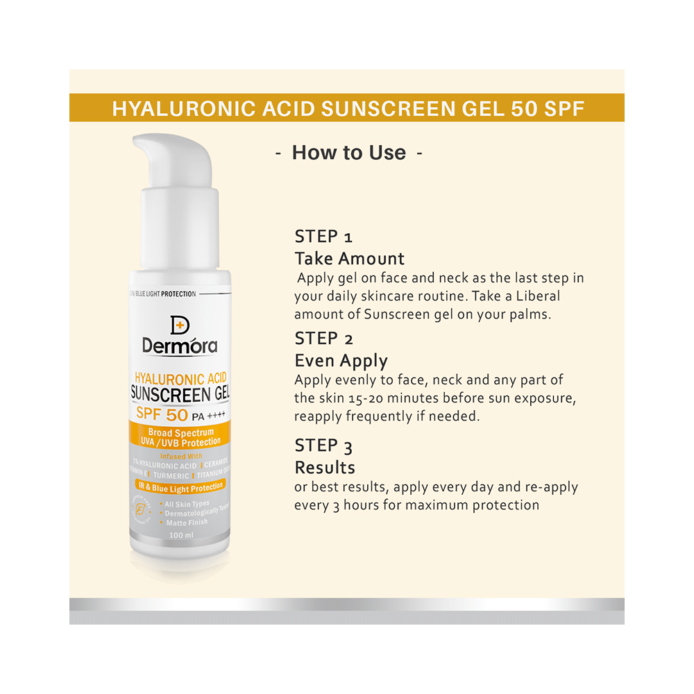 Dermora Hyaluronic Acid Sunscreen Gel - Image 2
