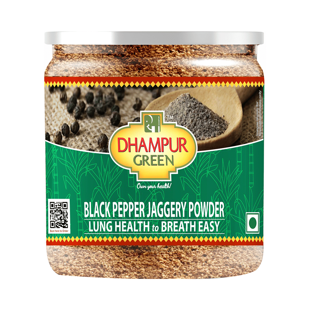Dhampur Green Black Pepper Jaggery Natural Sweetener | Non-GMO & Gluten Free | Powder