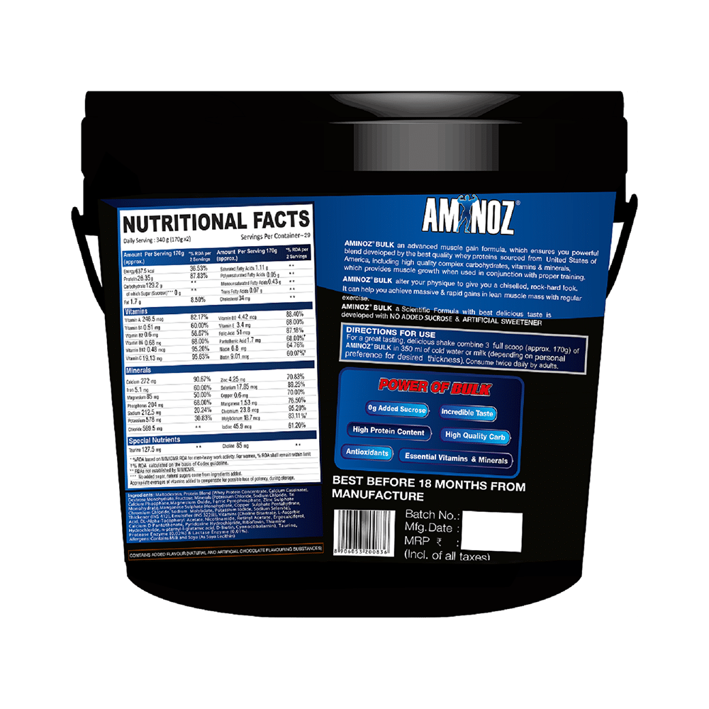 Aminoz Bulk Mass Gainer Rich Chocolate - Image 2