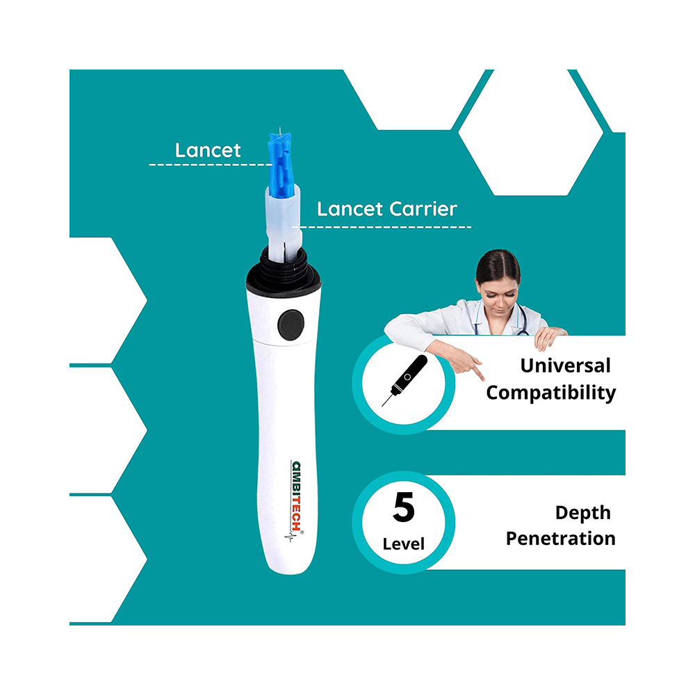 Ambitech Combo Pack of Adjustable Lancing Device with Ambitech 50 Round Lancets - Image 4