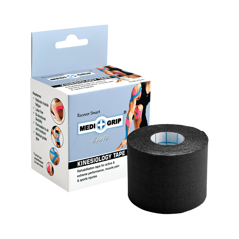 Medigrip Sports Kinesiology Tape 5cm x 5m Black - Image 1