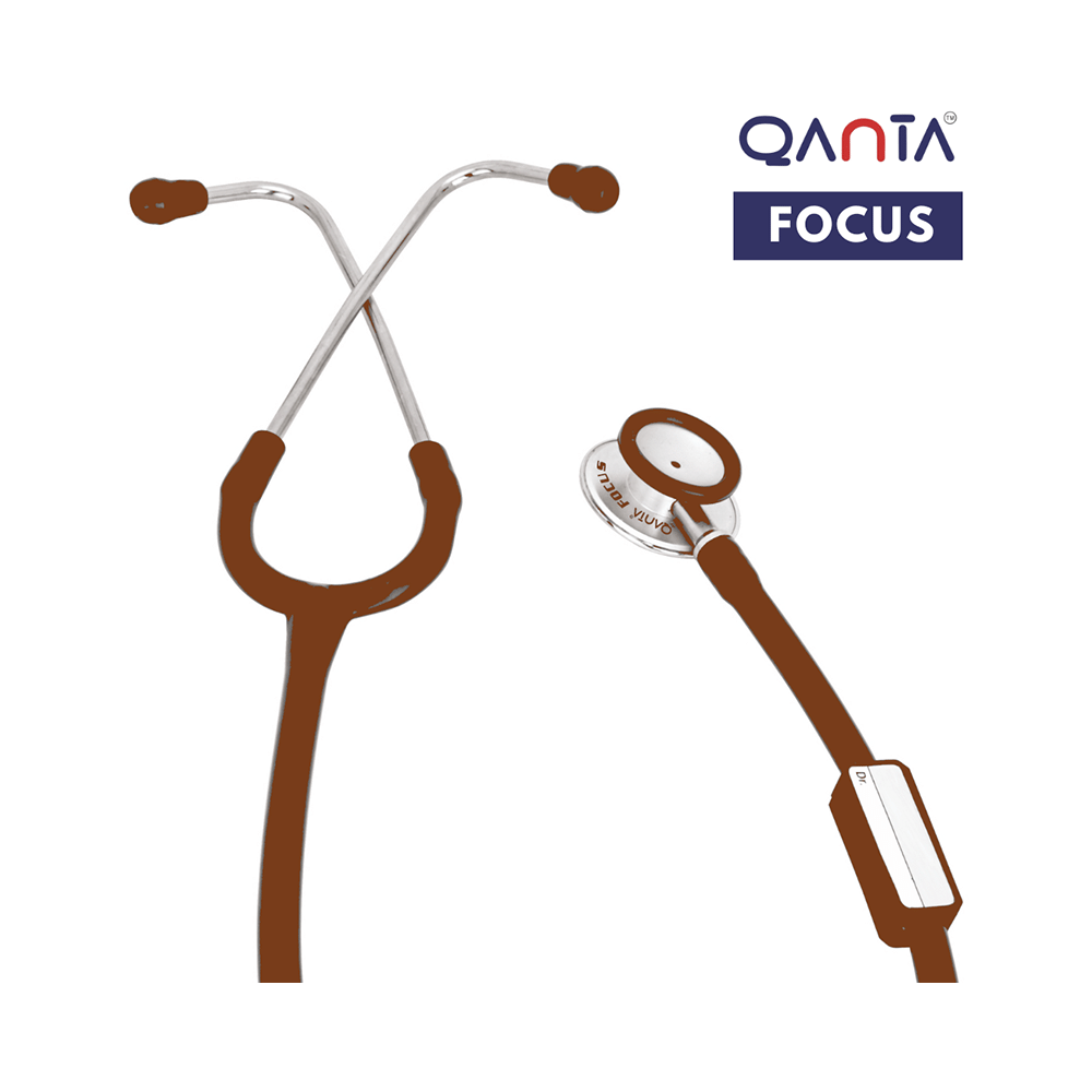 Qanta QA-1010 Stethoscope Focus With Aluminium Anodized Chest Piece Brown - Image 3