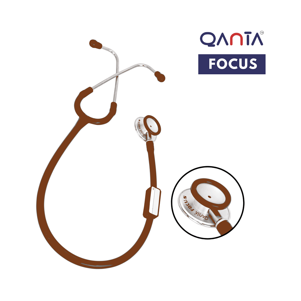 Qanta QA-1010 Stethoscope Focus With Aluminium Anodized Chest Piece Brown - Image 2