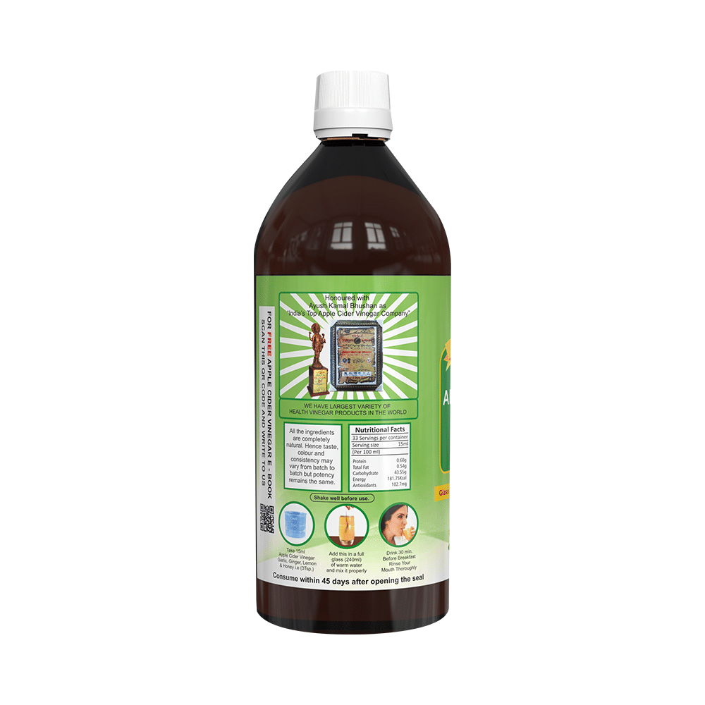 Dr. Patkar's Apple Cider Vinegar with Garlic, Ginger, Lemon and Honey | Raw & Unfiltered for Weight loss - Image 3