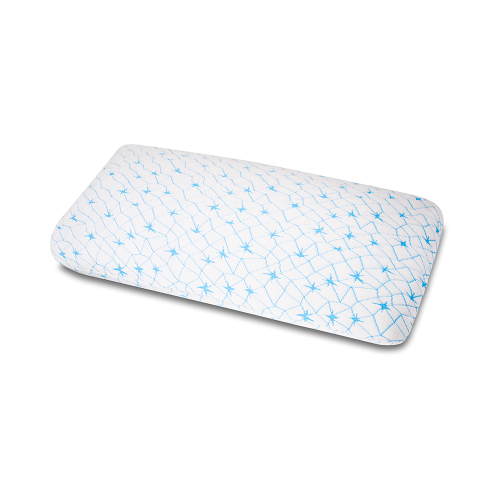 Sleepsia Standard Memory Foam Infused Gel Pillow XL Blue Star Fabric - Image 1