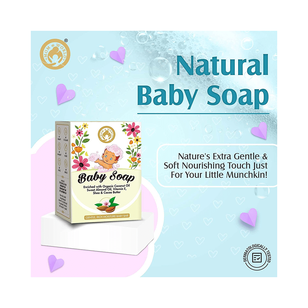 Mom & World Combo Pack of Liquid Cleanser (500ml) & 3 Baby Soap (125gm Each) - Image 6