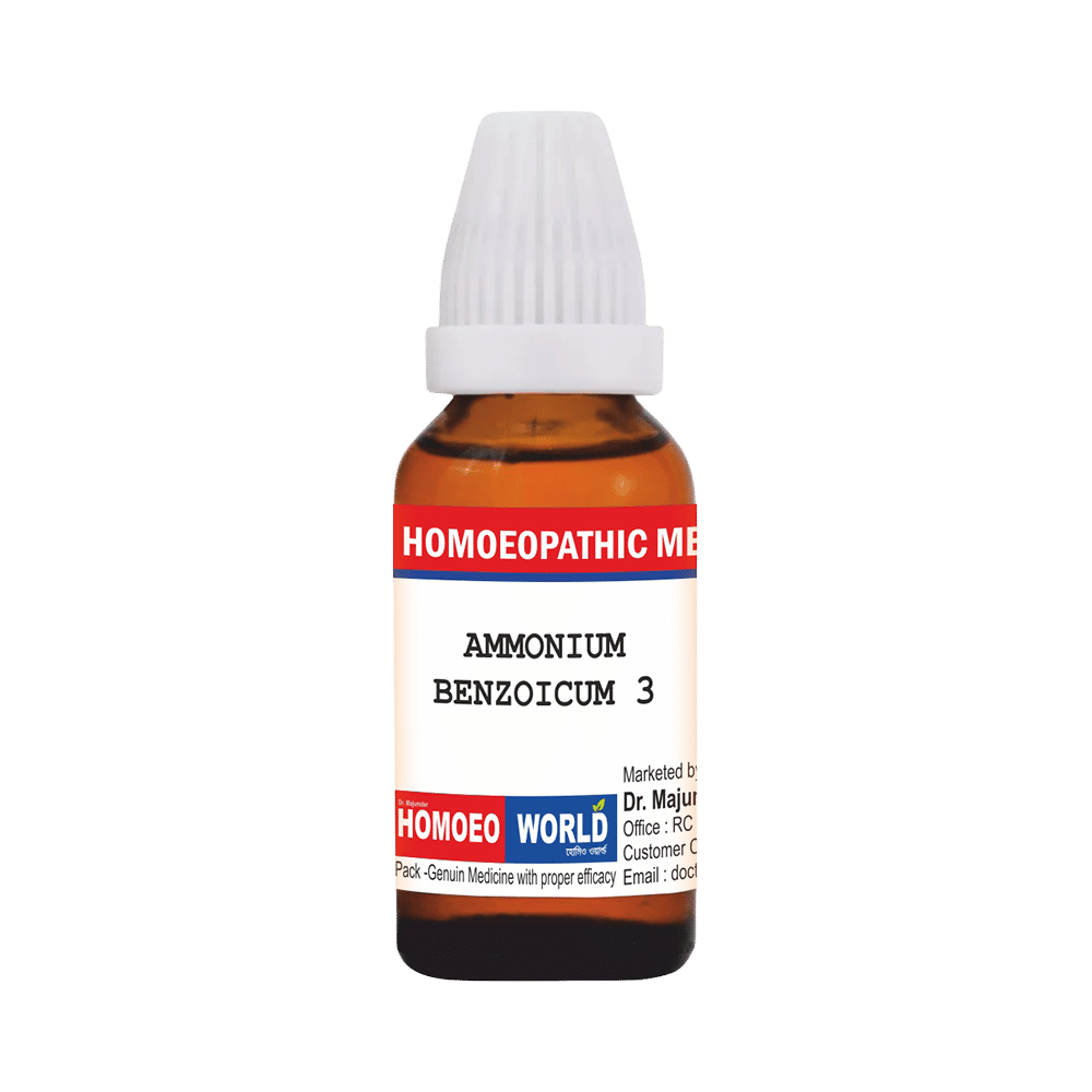 Dr. Majumder Homeo World Ammonium Benzoicum Dilution (30ml Each) 3 - Image 1